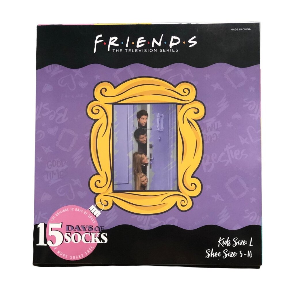 FRIENDS 15 Days of Socks Advent Socks Shoe Size 3-10